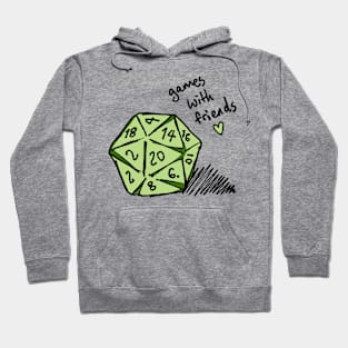 Games with Friends 20-Sided Dice Hoodie